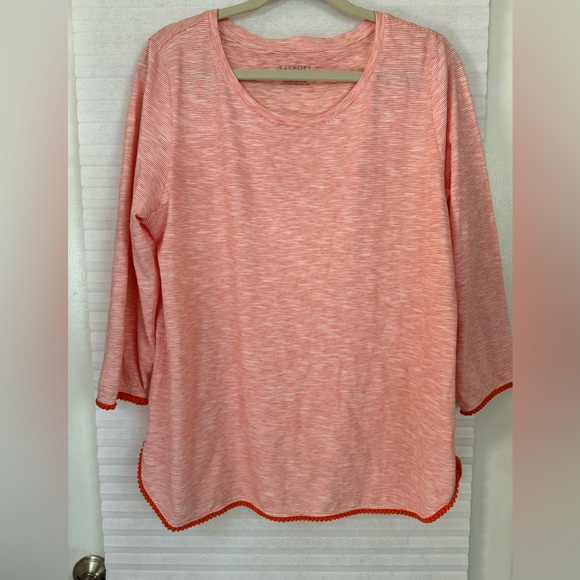 Talbots Orange Long Sleeve. Size L - Picture 3 of 8